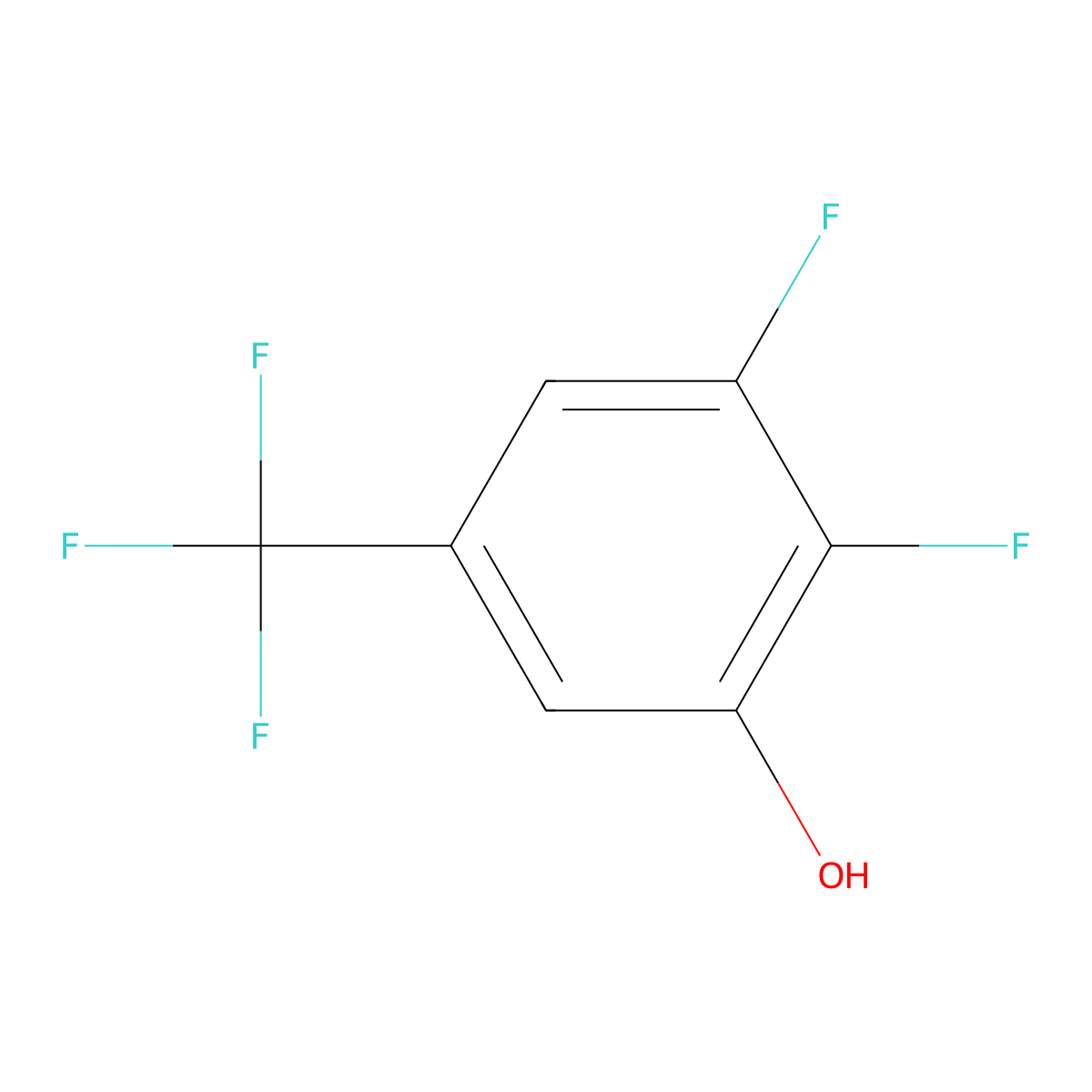 2,3-Difluoro-5-(trifluoromethyl)phenol molecular structure, CAS 164790-01-6