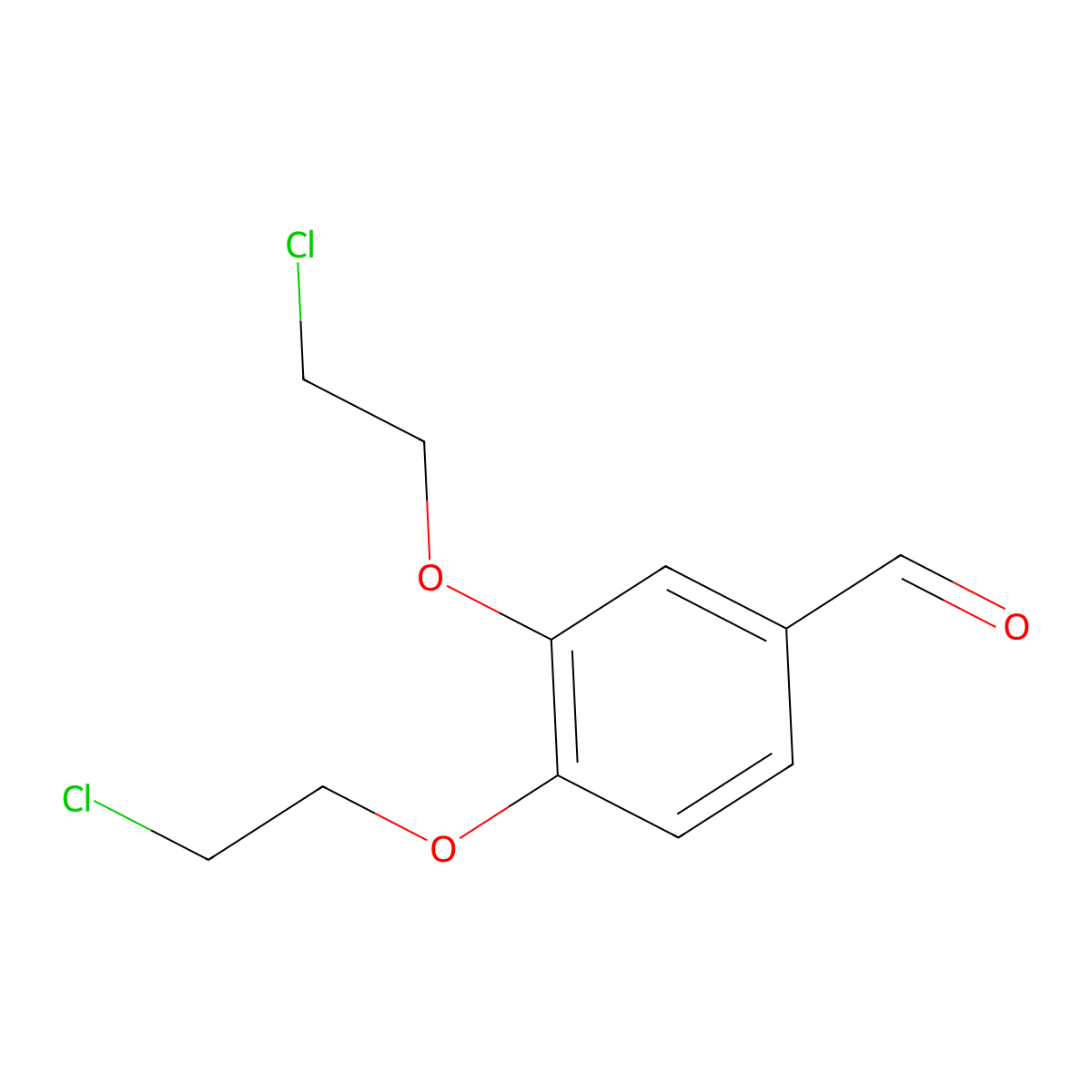 3,4-Bis(2-chloroethoxy)benzaldehyde molecular structure, CAS 164790-28-7