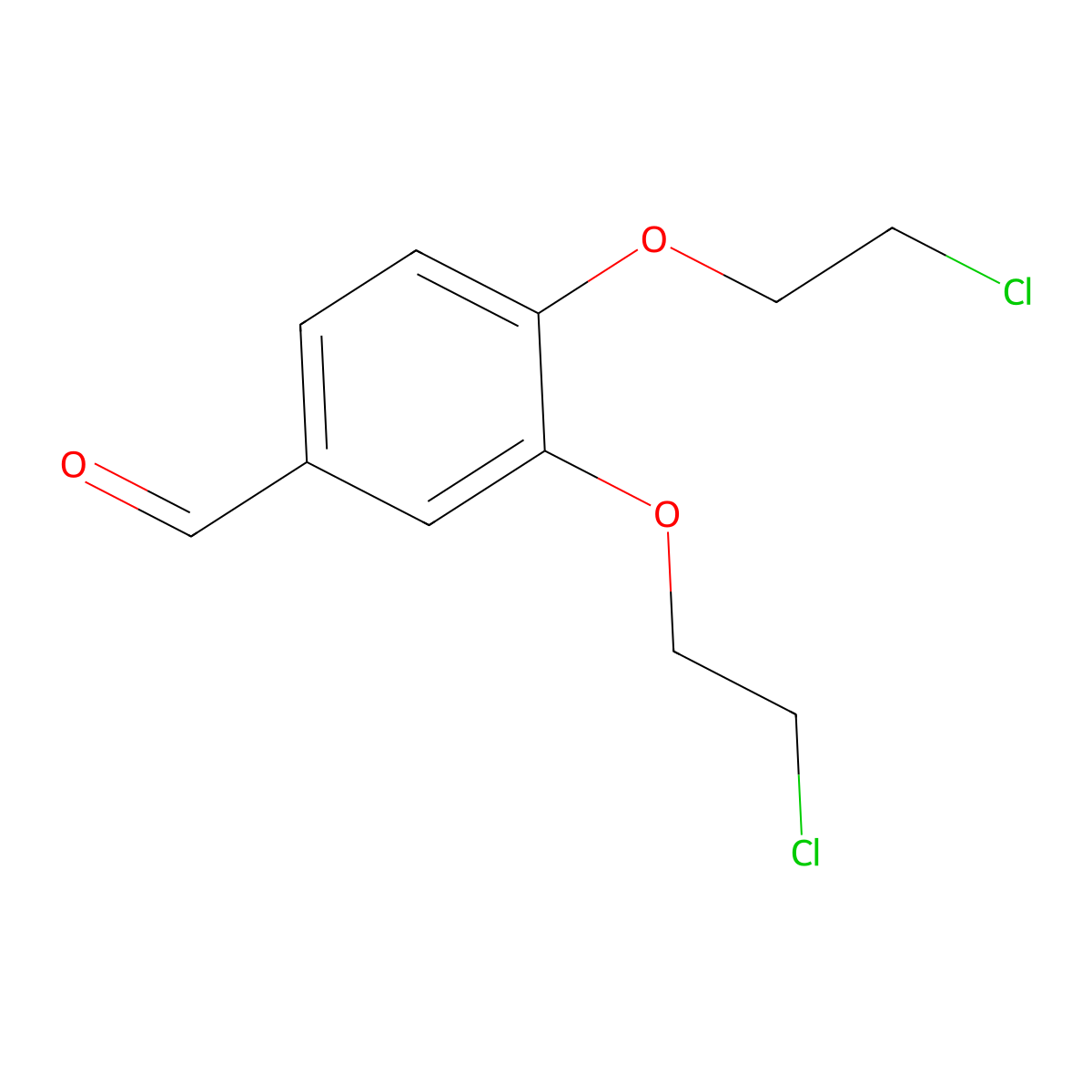 3,4-Bis(2-chloroethoxy)benzaldehyde molecular structure, CAS 164790-28-7