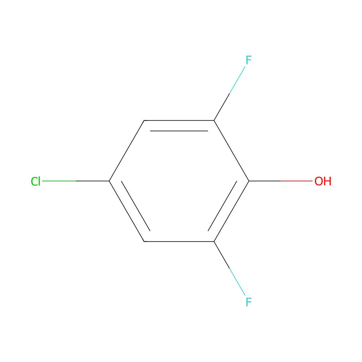 4-Chloro-2,6-difluorophenol molecular structure, CAS 164790-68-5