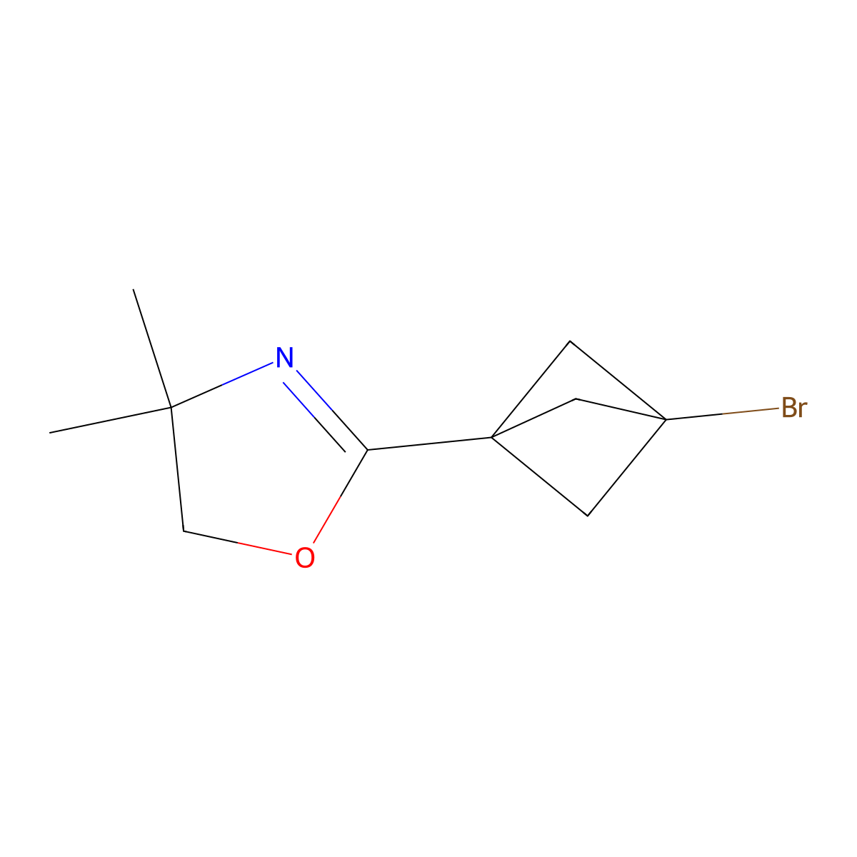 2-(3-Bromobicyclo[1.1.1]Pentan-1-yl)-4,4-dimethyl-4,5-dihydrooxazole molecular structure, CAS 164795-72-6