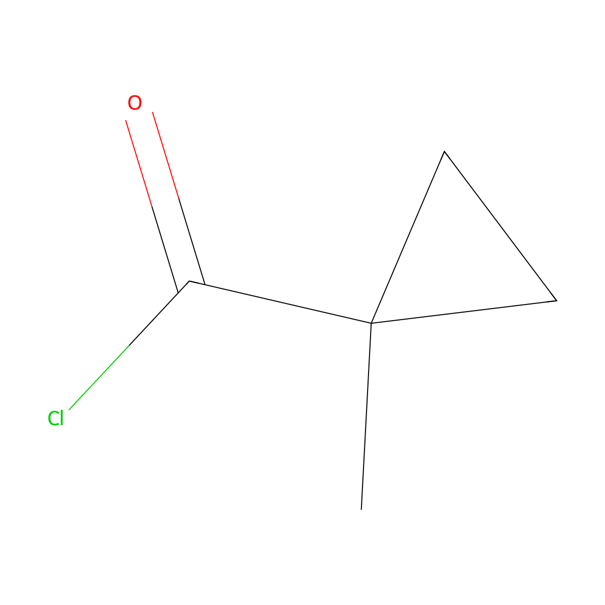 1-Methylcyclopropane-1-carbonyl chloride molecular structure, CAS 16480-05-0