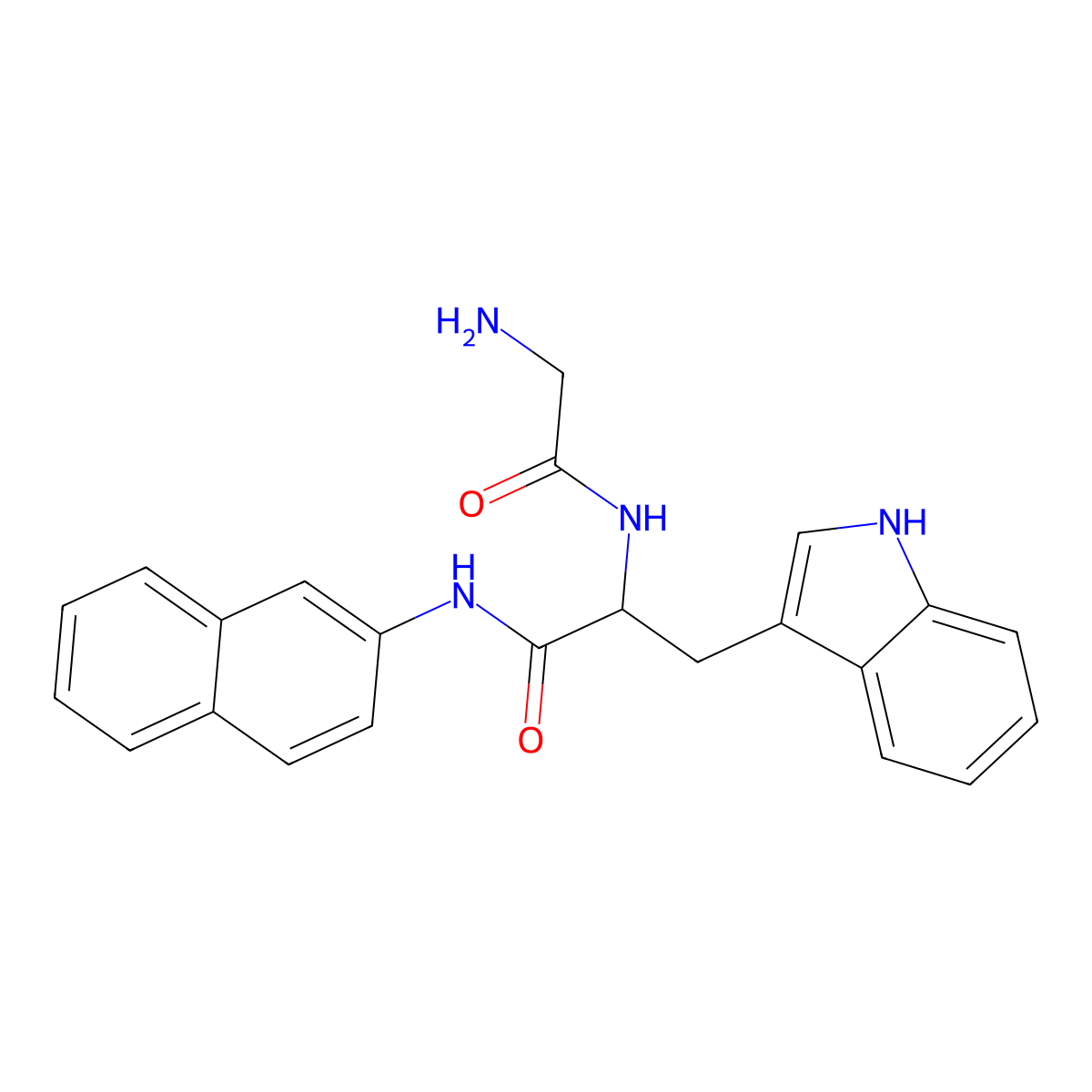 glycyl-L-tryptophan 2-naphthylamide molecular structure, CAS 164802-32-8