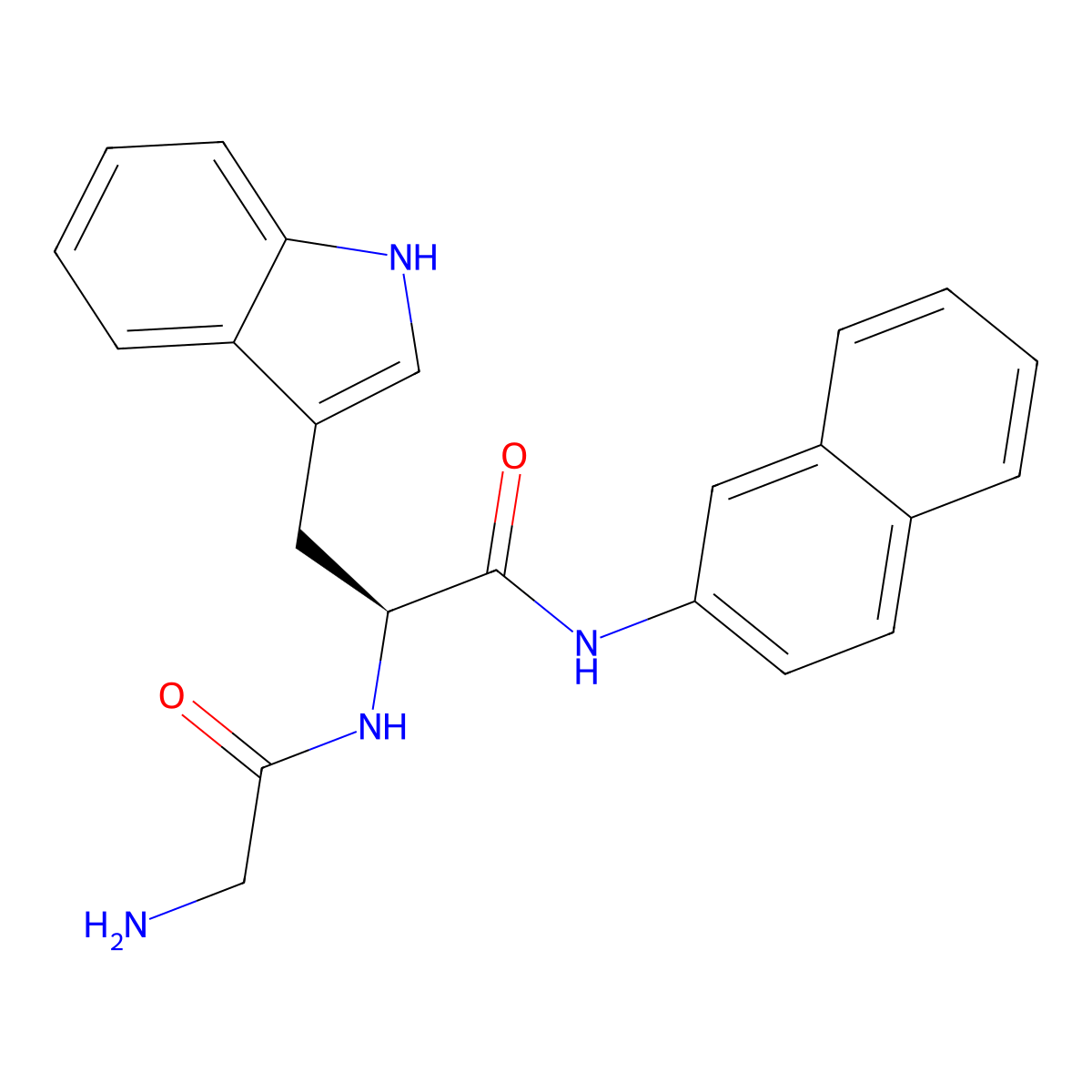 glycyl-L-tryptophan 2-naphthylamide molecular structure, CAS 164802-32-8