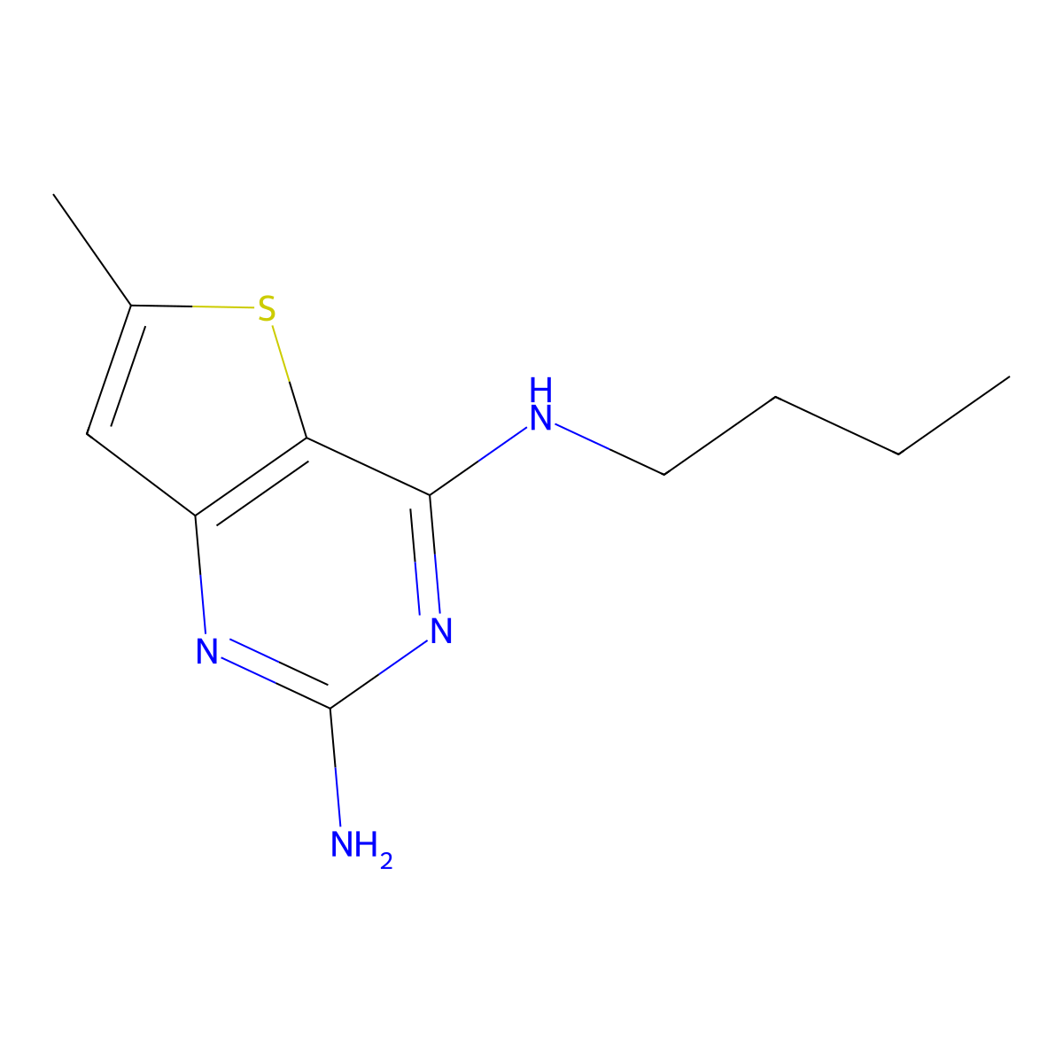 N4-Butyl-6-methylthieno[3,2-D]pyrimidine-2,4-diamine molecular structure, CAS 1648566-38-4