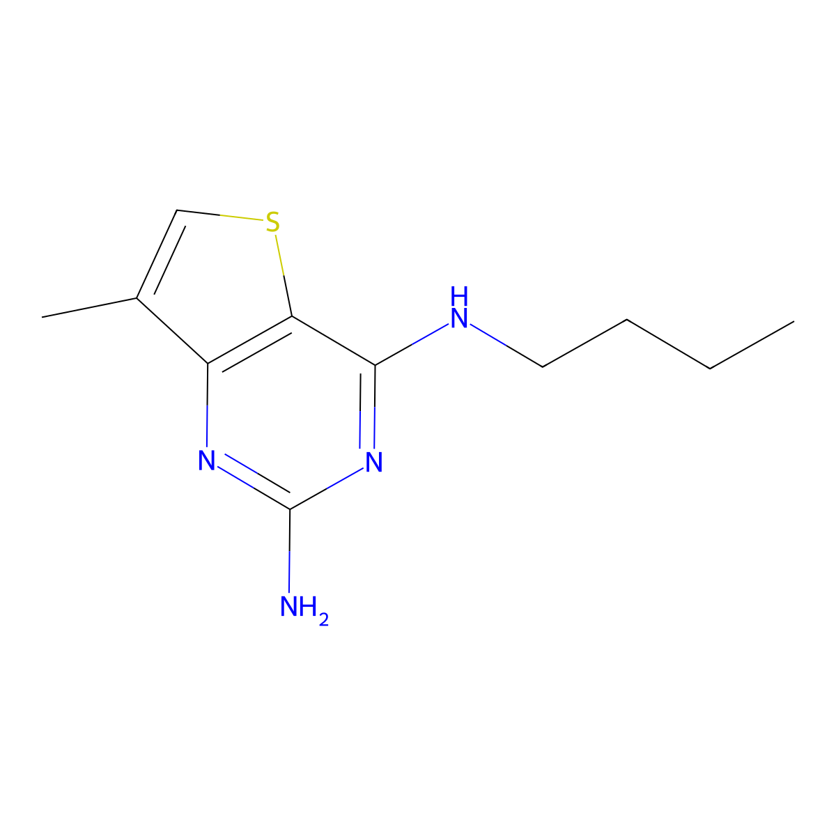 N4-Butyl-7-methylthieno[3,2-D]pyrimidine-2,4-diamine molecular structure, CAS 1648566-39-5