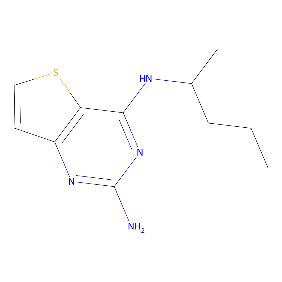 N4-(Pentan-2-YL)thieno[3,2-D]pyrimidine-2,4-diamine molecular structure, CAS 1648566-46-4
