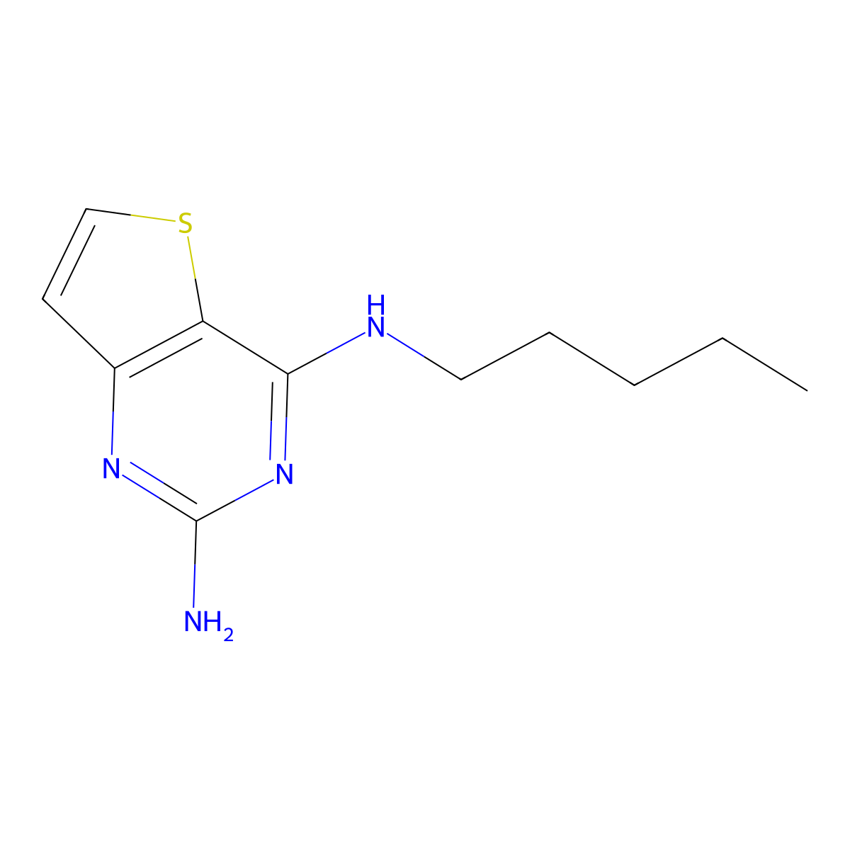 N4-Pentylthieno[3,2-D]pyrimidine-2,4-diamine molecular structure, CAS 1648566-48-6
