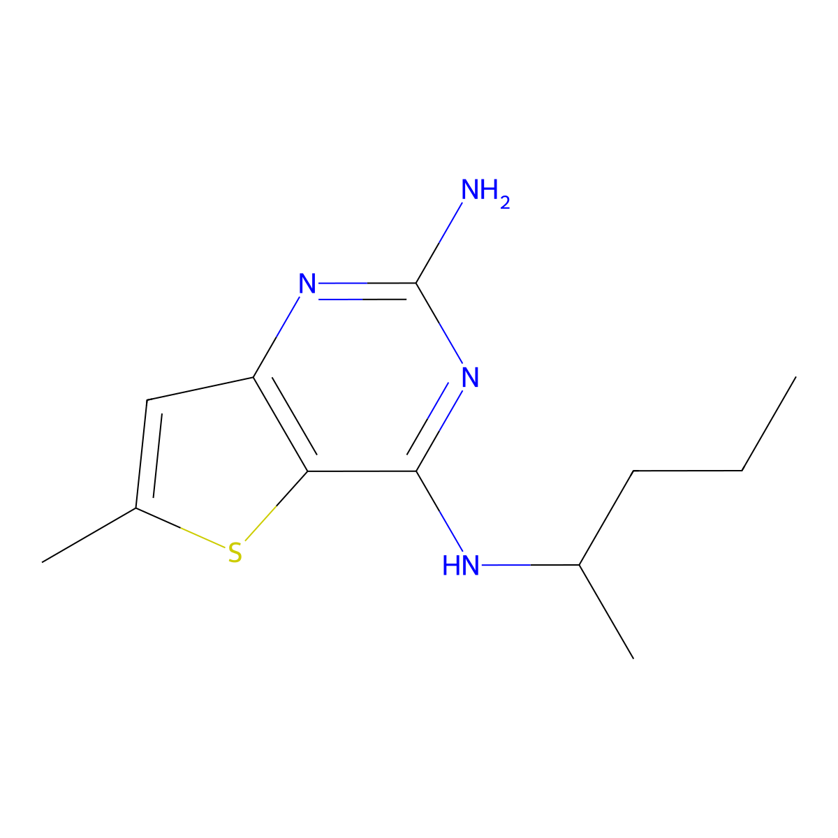 6-Methyl-N4-(pentan-2-YL)thieno[3,2-D]pyrimidine-2,4-diamine molecular structure, CAS 1648566-57-7
