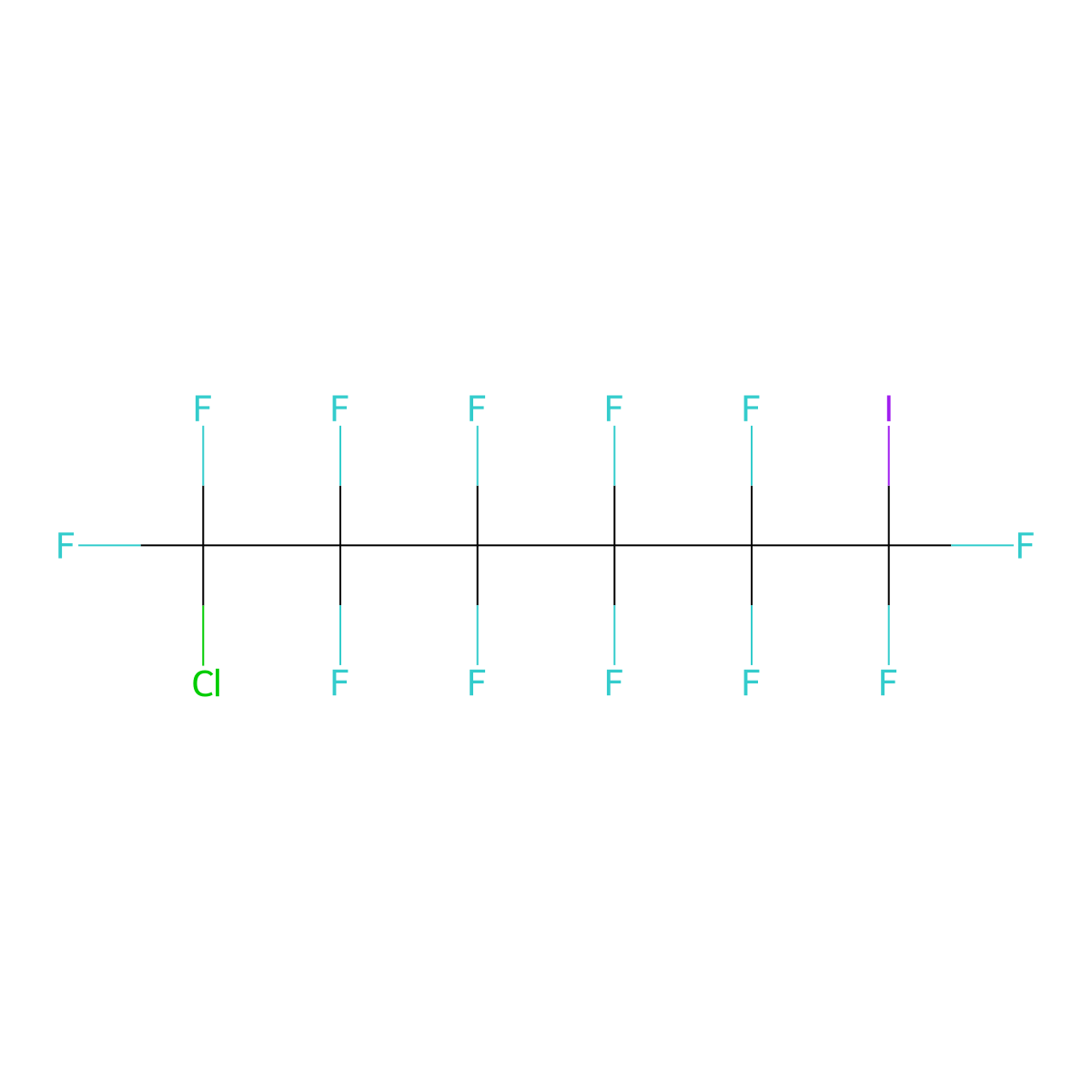 1-Chloro-6-iodoperfluorohexane molecular structure, CAS 16486-97-8