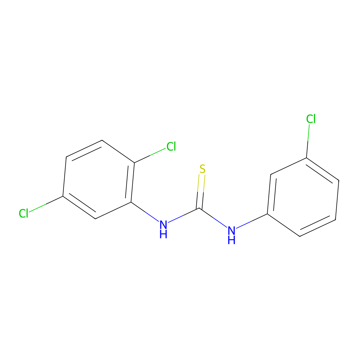 1-(3-Chlorophenyl)-3-(2,5-dichlorophenyl)thiourea molecular structure, CAS 164861-61-4