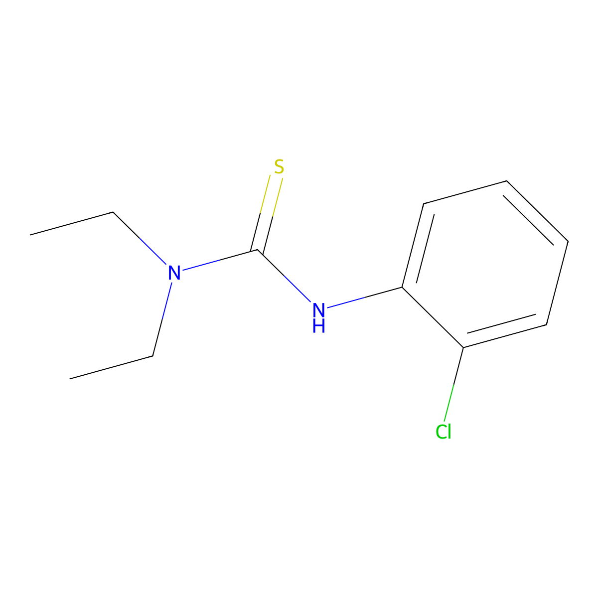 3-(2-Chlorophenyl)-1,1-diethylthiourea molecular structure, CAS 164861-65-8