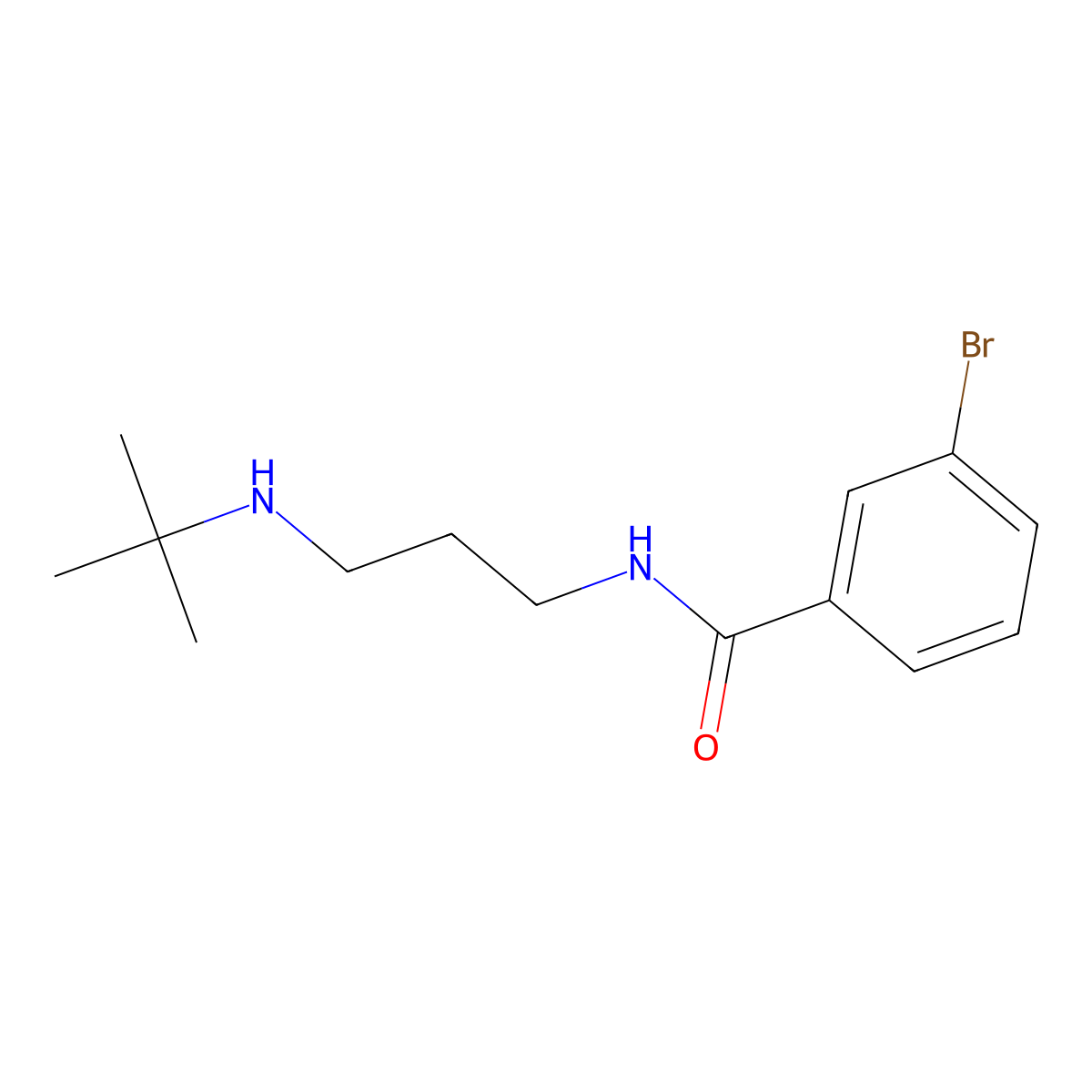 3-bromo-N-(3-(tert-butylamino)propyl)benzamide molecular structure, CAS 1648707-58-7
