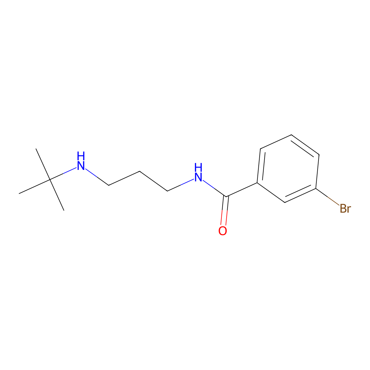 3-bromo-N-(3-(tert-butylamino)propyl)benzamide molecular structure, CAS 1648707-58-7