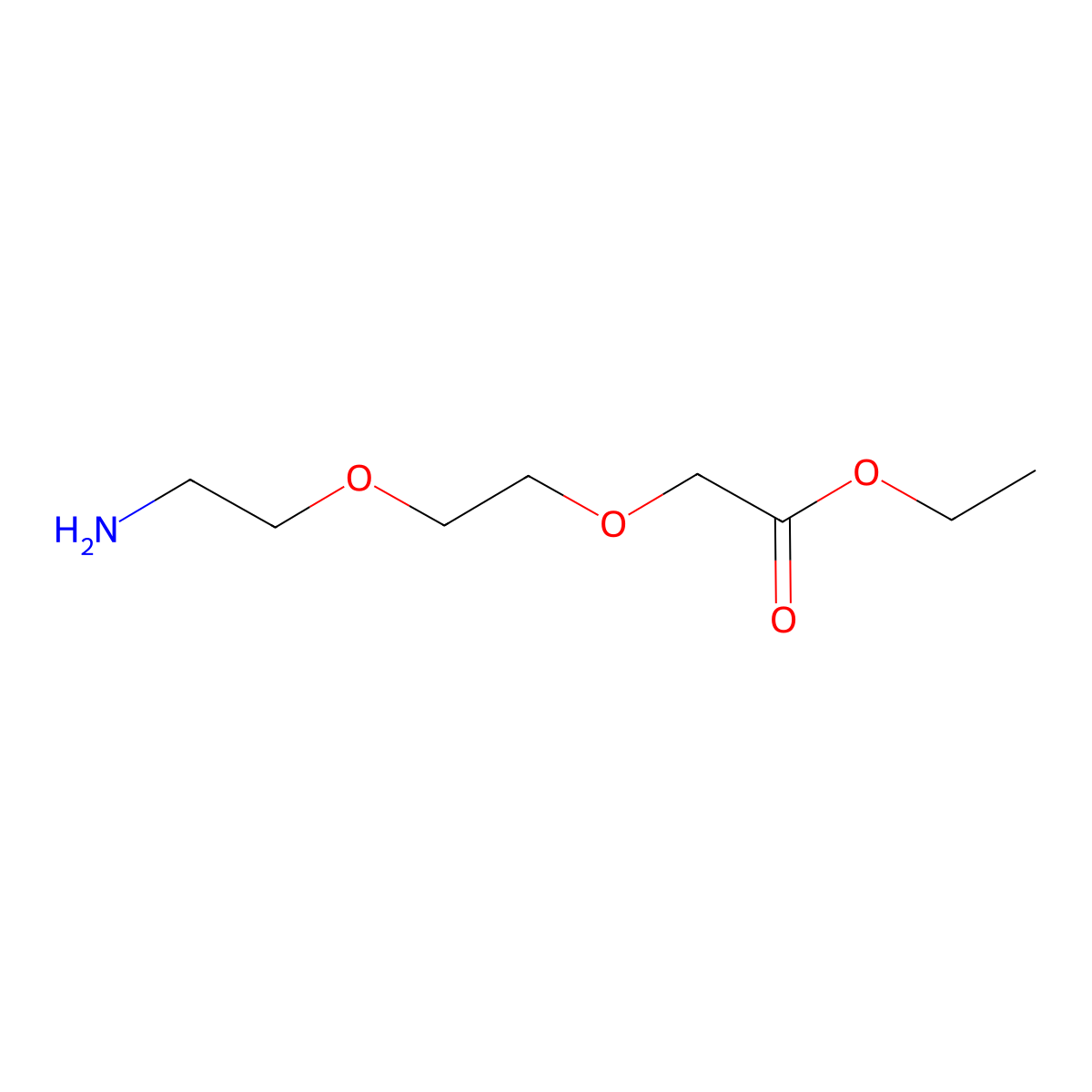 Ethyl 2-[2-(2-aminoethoxy)ethoxy]acetate molecular structure, CAS 1648724-56-4