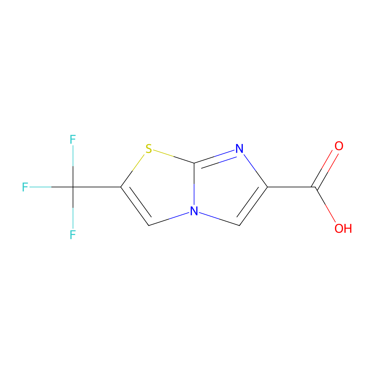 2-(Trifluoromethyl)imidazo[2,1-b][1,3]thiazole-6-carboxylic acid molecular structure, CAS 1648725-21-6