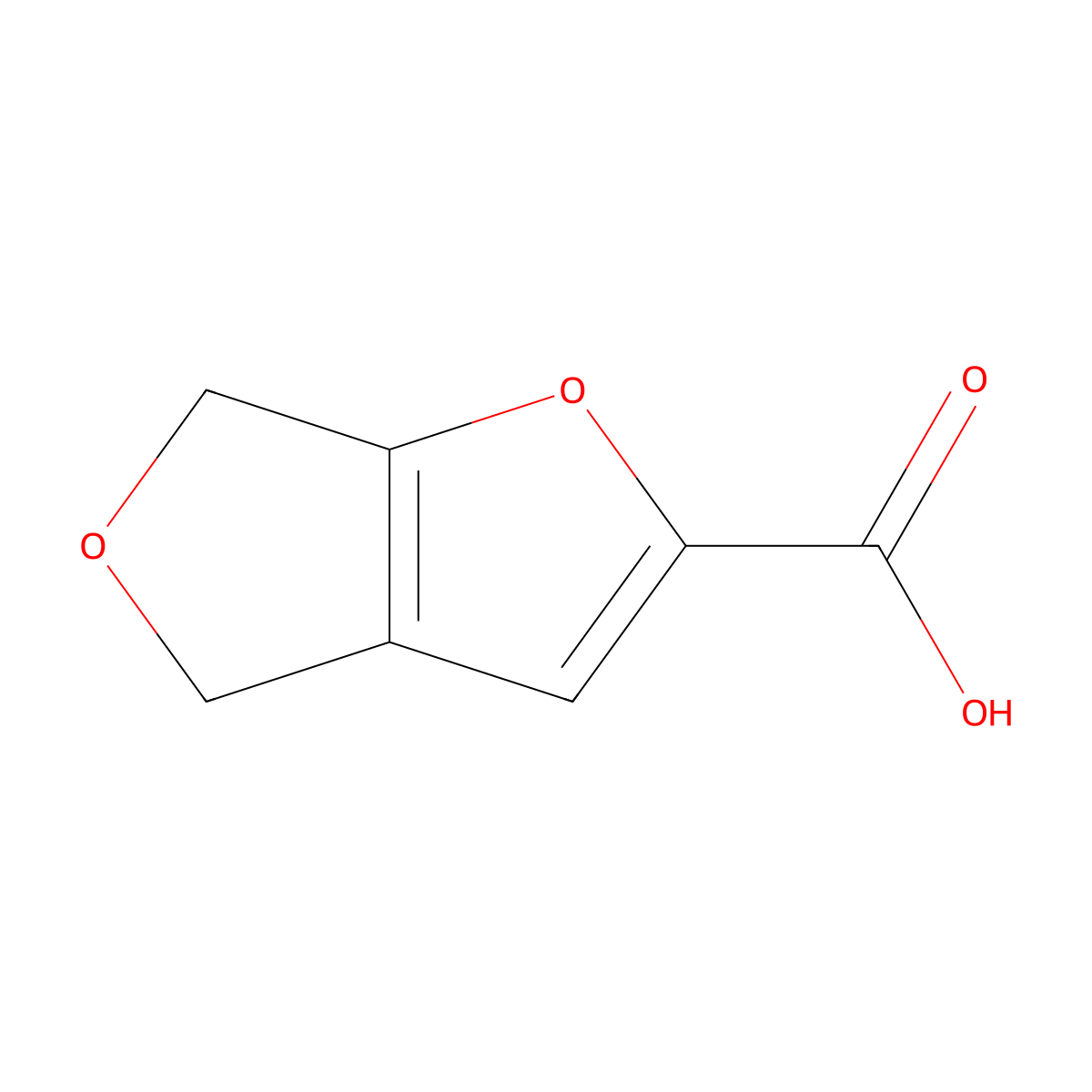 4H,6H-furo[2,3-c]furan-2-carboxylic acid molecular structure, CAS 1648749-80-7