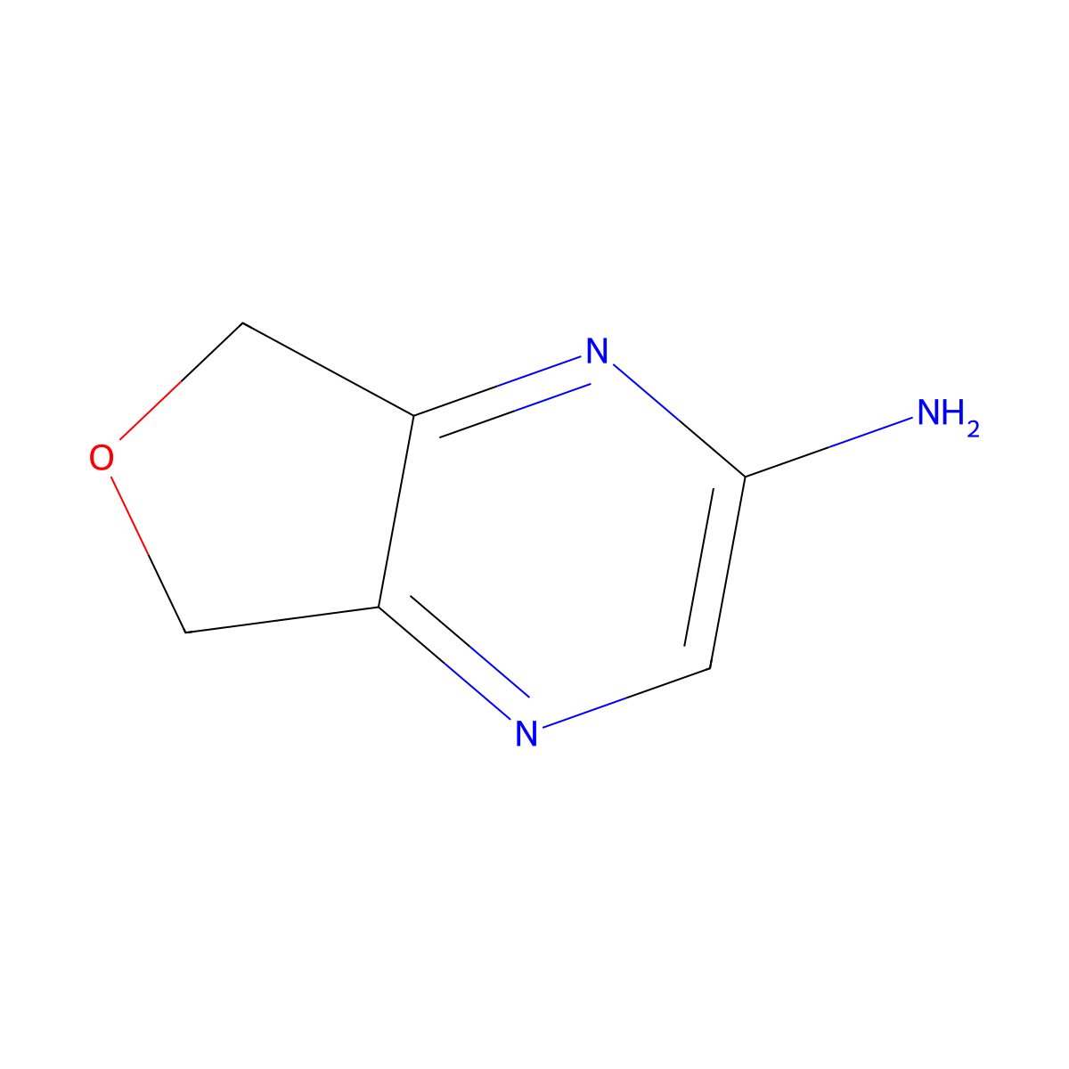 5,7-Dihydrofuro[3,4-b]pyrazin-2-amine molecular structure, CAS 1648749-83-0