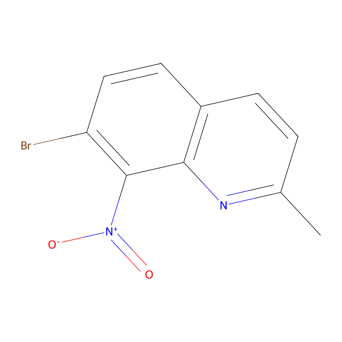 7-Bromo-2-methyl-8-nitroquinoline molecular structure, CAS 1648785-27-6