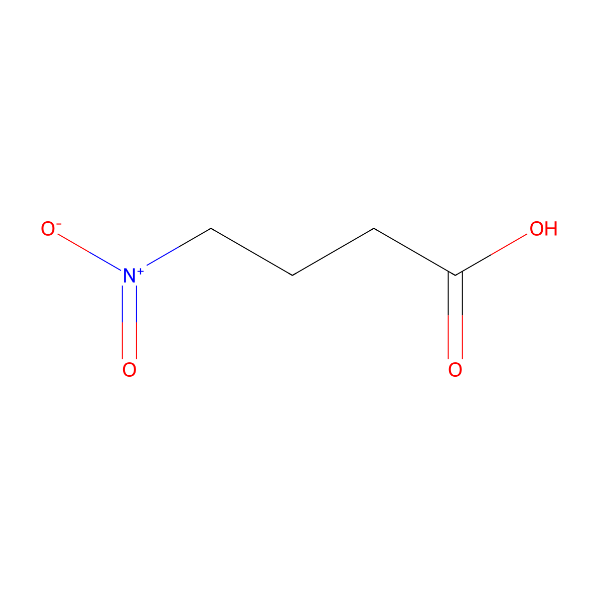 4-Nitrobutanoic acid molecular structure, CAS 16488-43-0