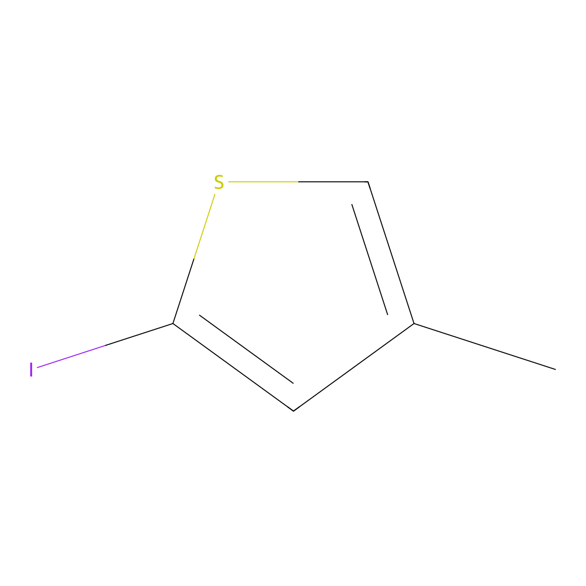 2-Iodo-4-methylthiophene molecular structure, CAS 16488-58-7