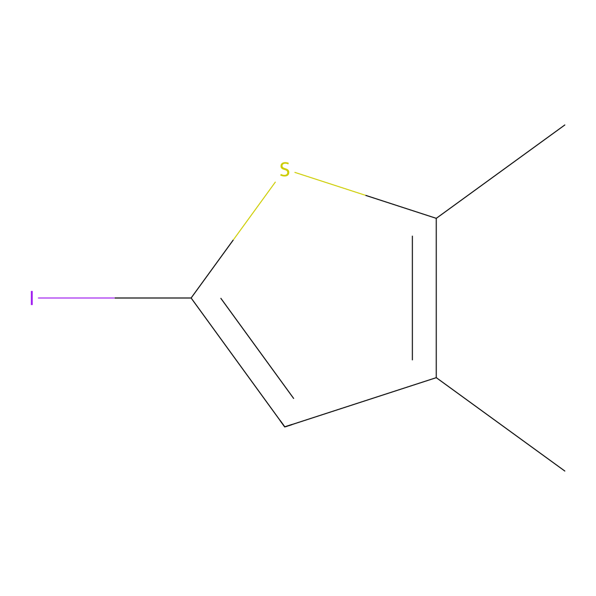 5-Iodo-2,3-dimethylthiophene molecular structure, CAS 16488-64-5