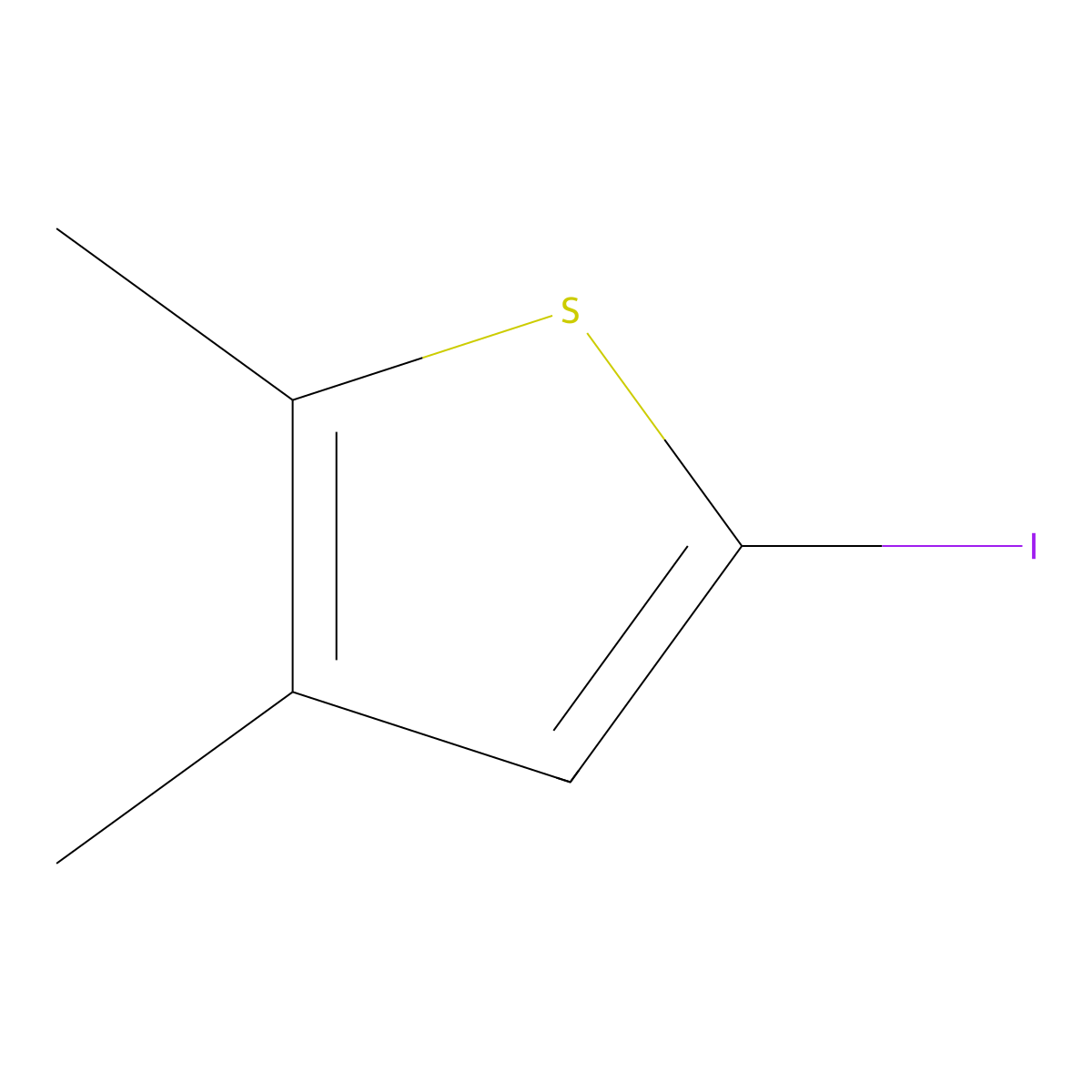 5-Iodo-2,3-dimethylthiophene molecular structure, CAS 16488-64-5