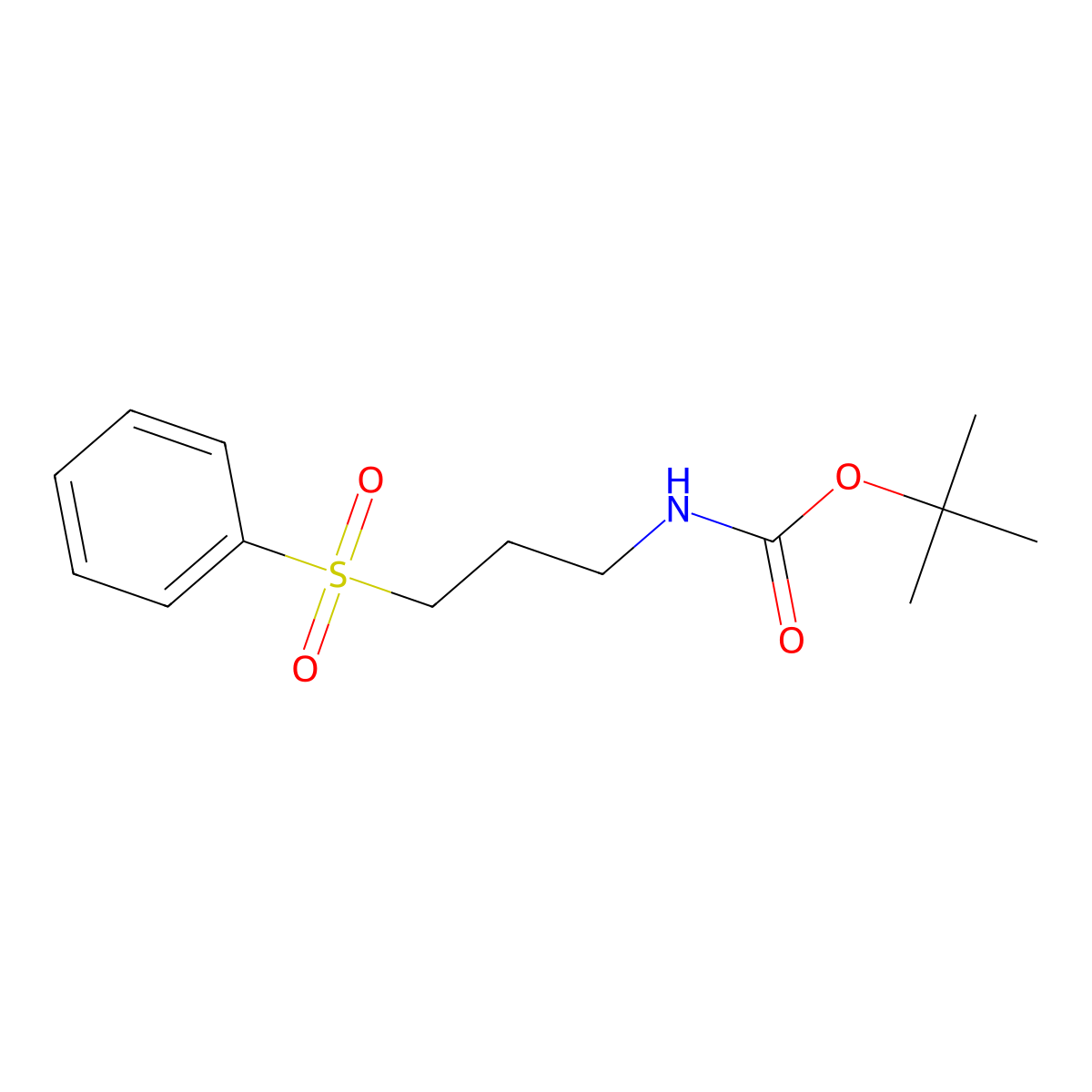 Tert-butyl (3-(phenylsulfonyl)propyl)carbamate molecular structure, CAS 1648810-81-4
