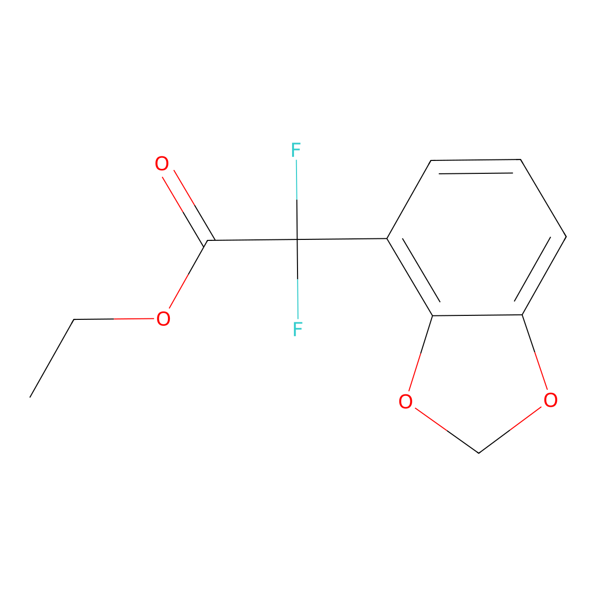 Benzo[1,3]dioxol-4-yl-difluoro-acetic acid ethyl ester molecular structure, CAS 1648811-80-6