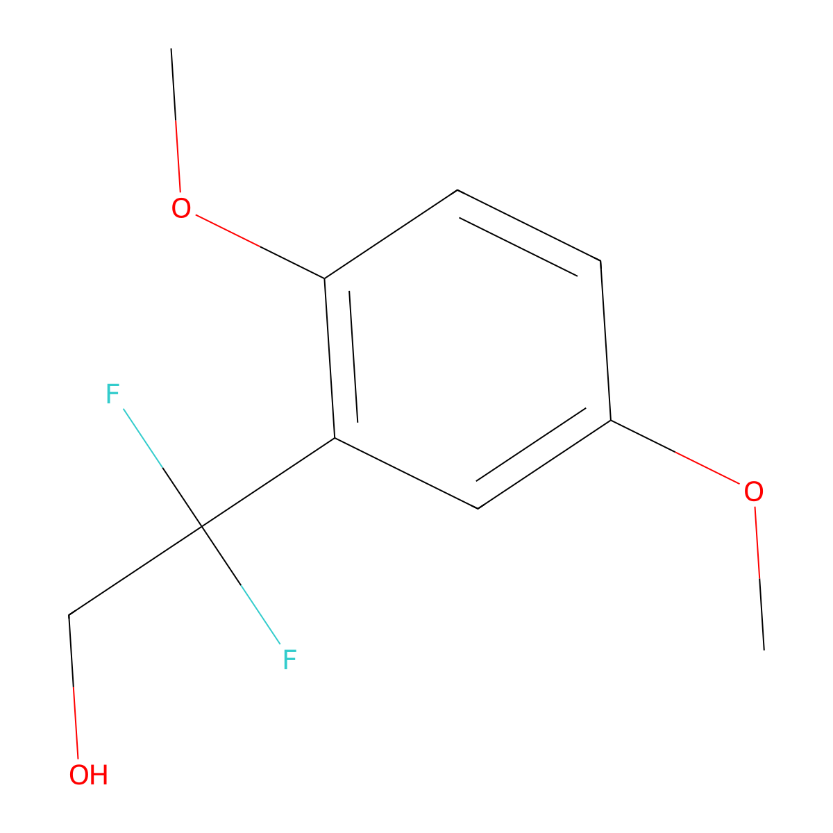 2-(2,5-Dimethoxyphenyl)-2,2-difluoroethan-1-ol molecular structure, CAS 1648811-87-3