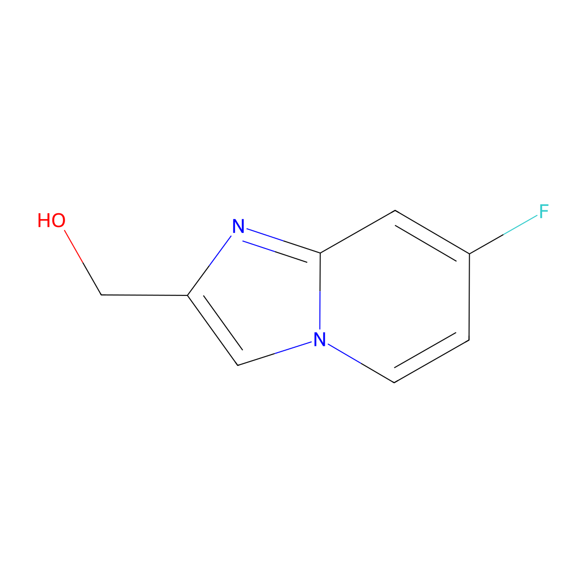 (7-Fluoroimidazo[1,2-a]pyridin-2-yl)methanol molecular structure, CAS 1648841-49-9