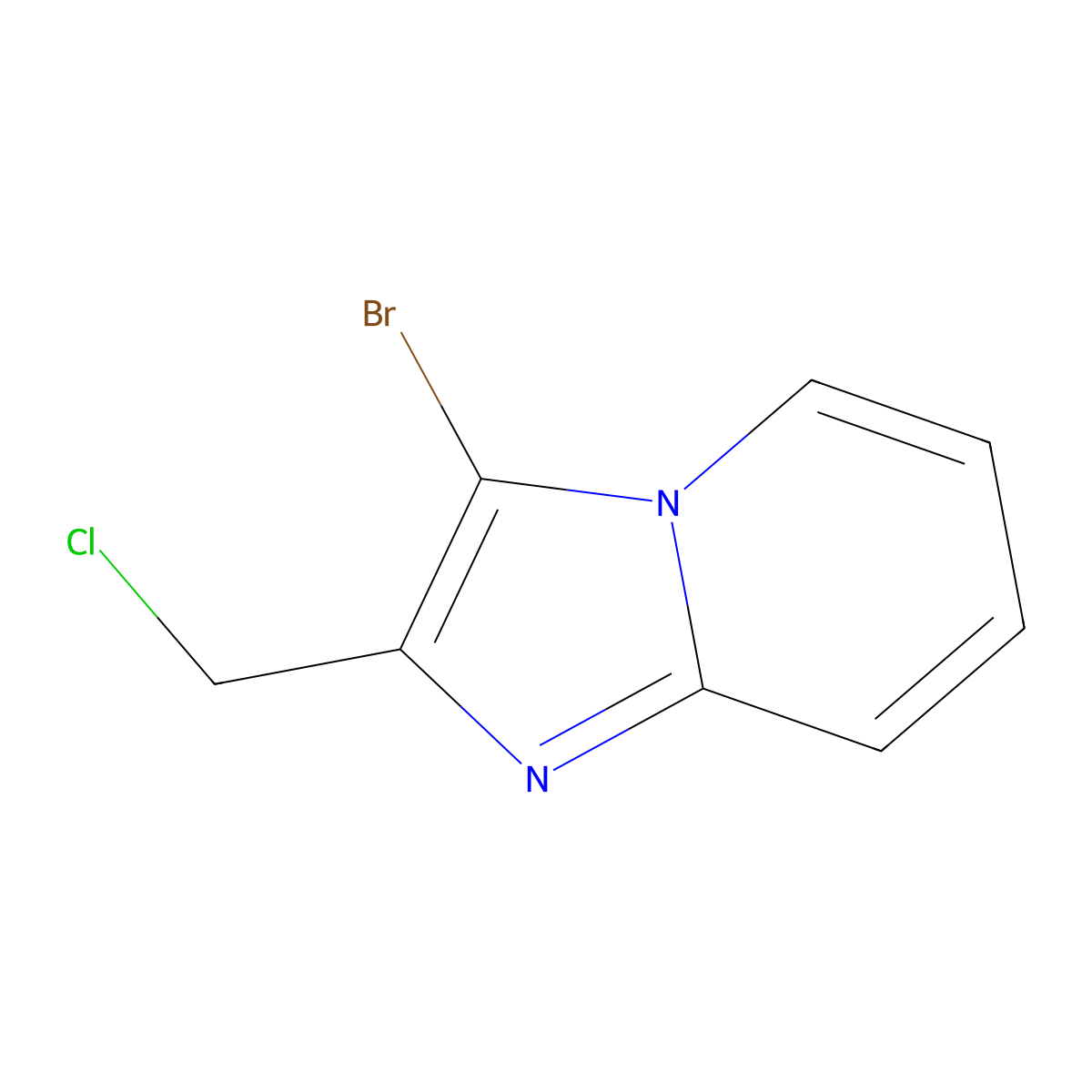 3-Bromo-2-(chloromethyl)imidazo[1,2-a]pyridine molecular structure, CAS 1648841-57-9