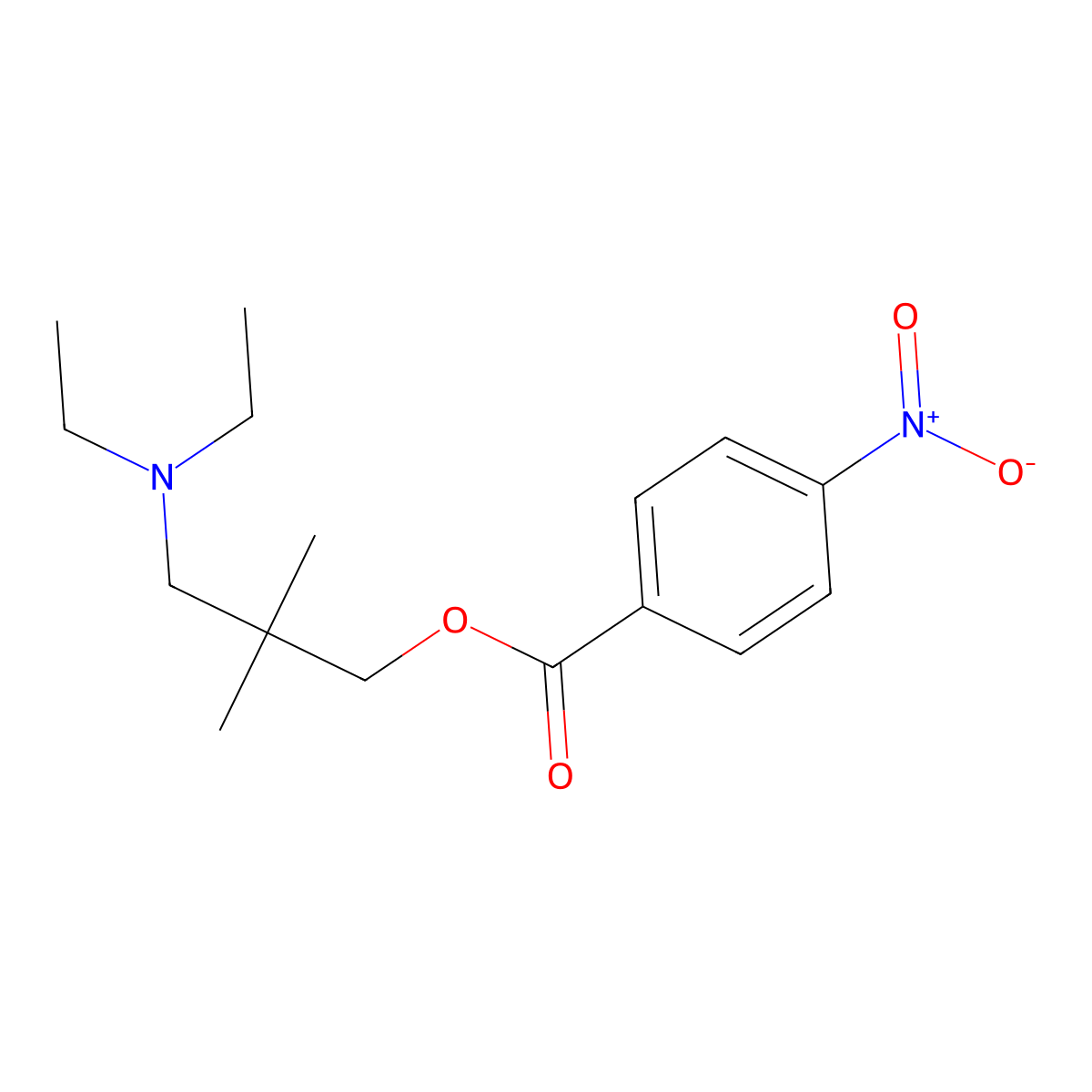 Nitracaine molecular structure, CAS 1648893-21-3