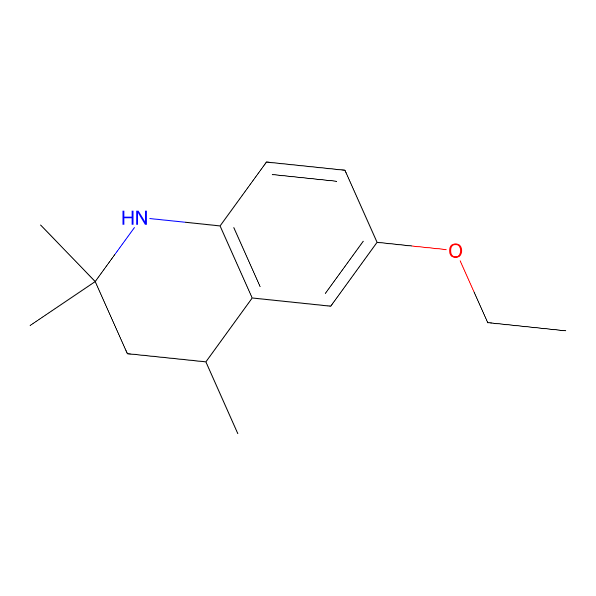 6-Ethoxy-2,2,4-trimethyl-1,2,3,4-tetrahydroquinoline molecular structure, CAS 16489-90-0