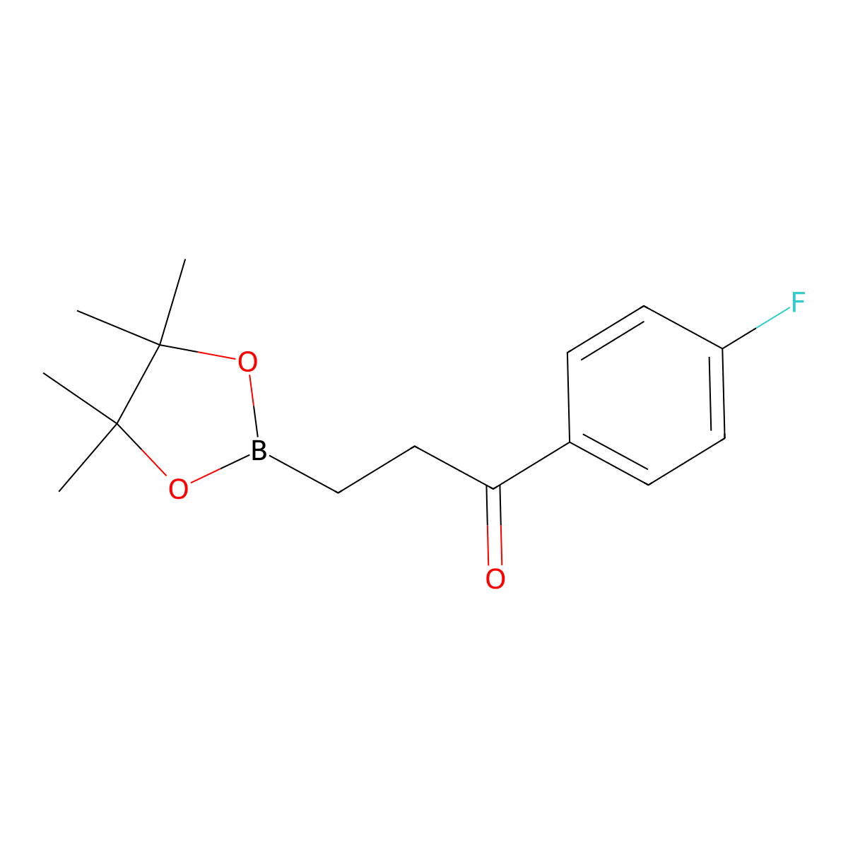 1-(4-Fluorophenyl)-3-(4,4,5,5-tetramethyl-1,3,2-dioxaborolan-2-yl)propan-1-one molecular structure, CAS 1648906-43-7