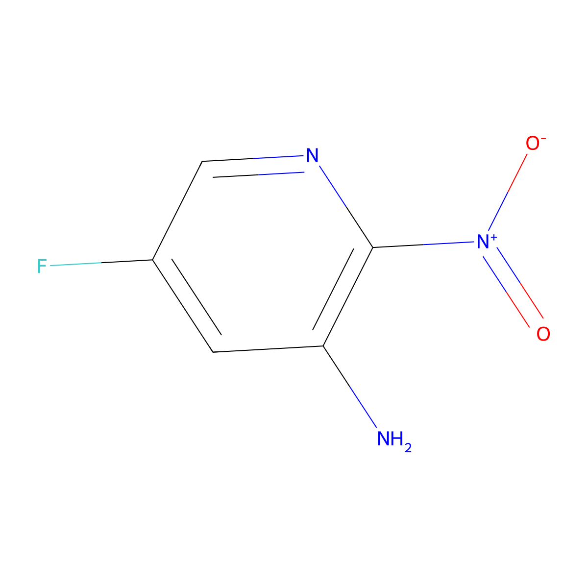 5-Fluoro-2-nitropyridin-3-amine molecular structure, CAS 1648922-06-8