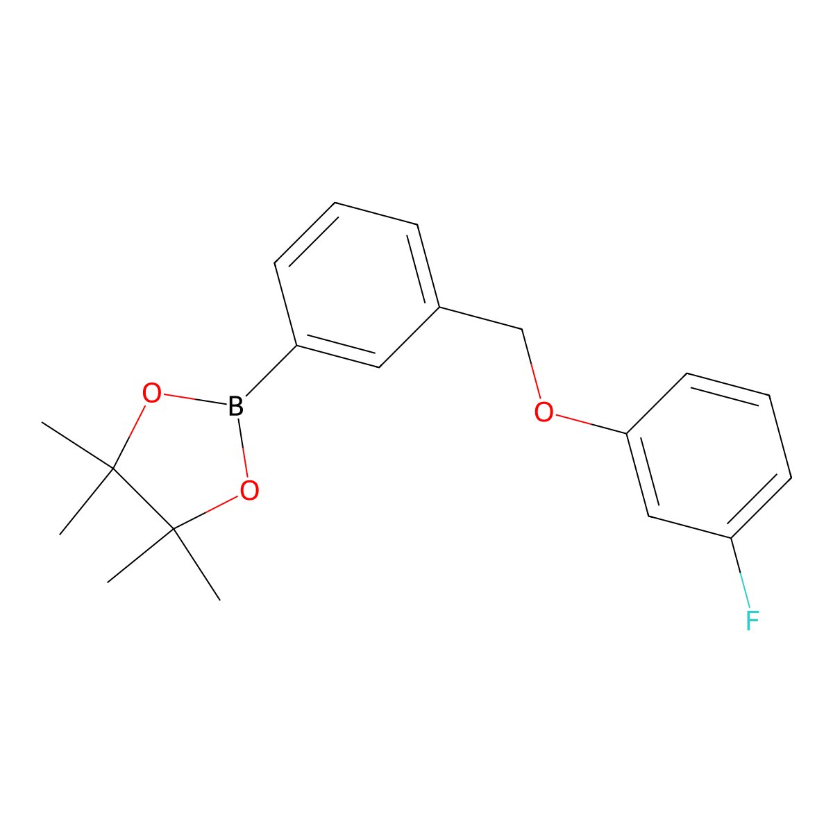 1,3,2-Dioxaborolane, 2-[3-[(3-fluorophenoxy)methyl]phenyl]-4,4,5,5-tetramethyl- molecular structure, CAS 1648930-12-4