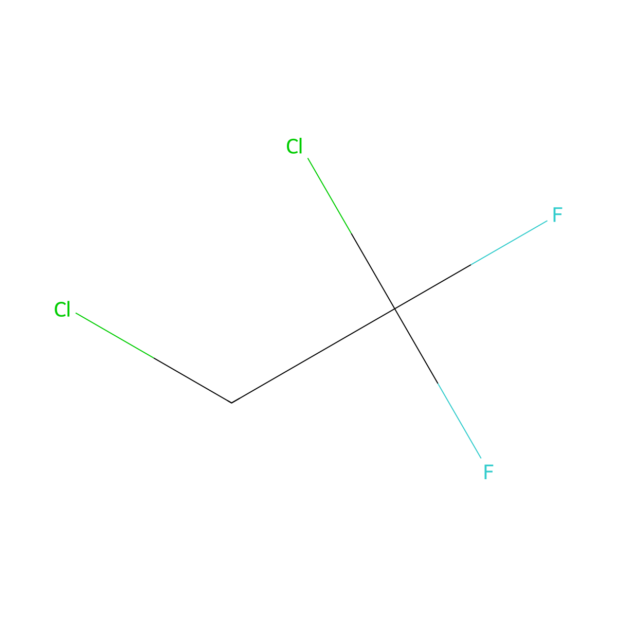 1,2-Dichloro-1,1-difluoroethane molecular structure, CAS 1649-08-7