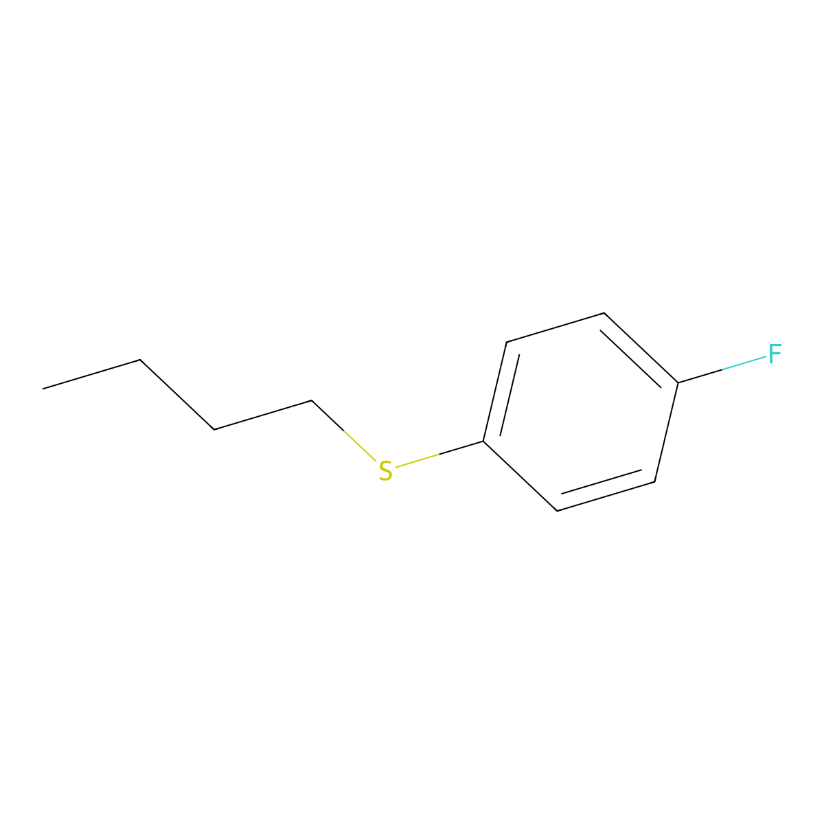 Benzene, 1-(butylthio)-4-fluoro- molecular structure, CAS 1649-99-6
