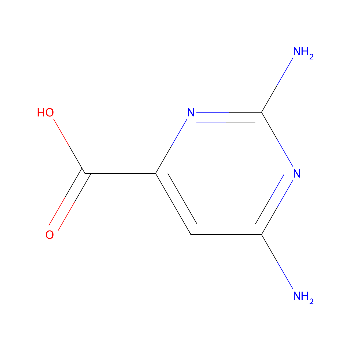 2,6-Diaminopyrimidine-4-carboxylic acid molecular structure, CAS 16490-14-5