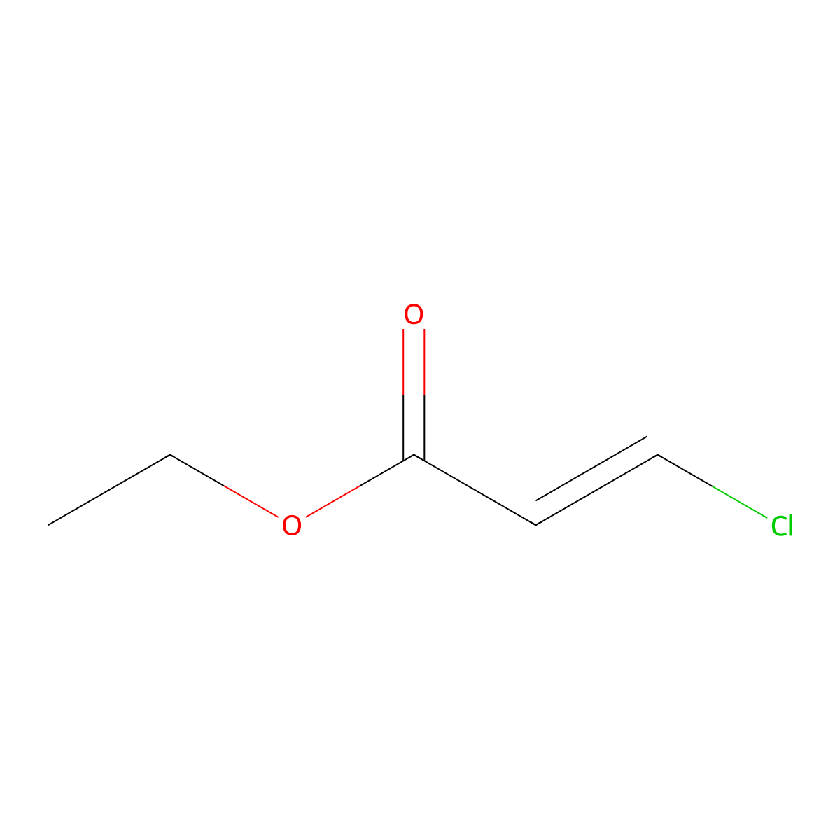 Ethyl 3-chloroprop-2-enoate molecular structure, CAS 16490-99-6