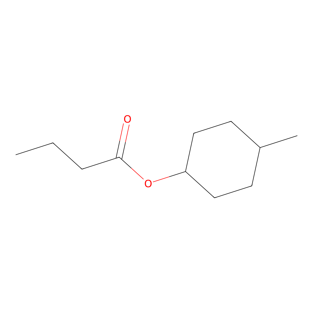 4-Methylcyclohexyl butyrate molecular structure, CAS 16491-37-5