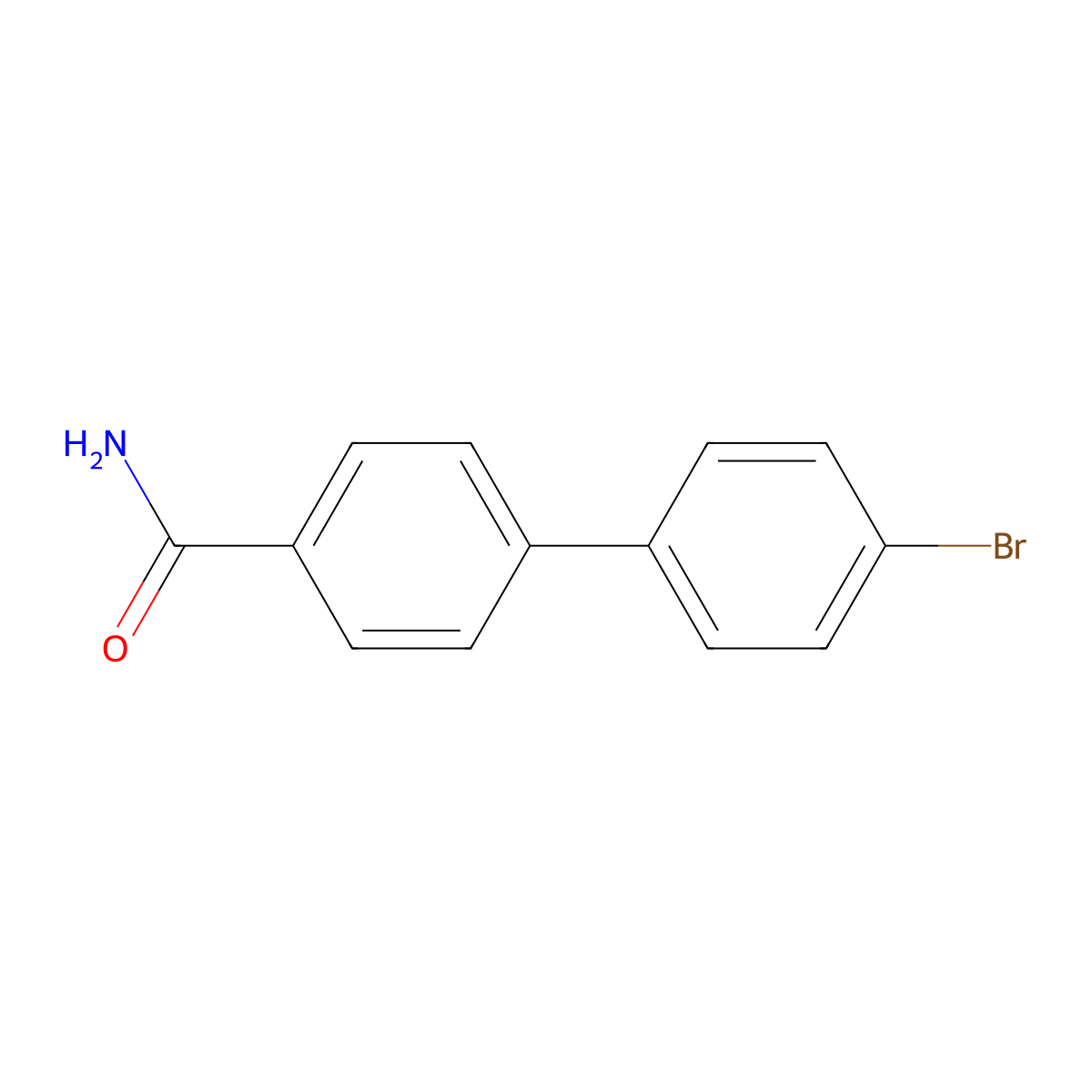 4'-Bromo-[1,1'-biphenyl]-4-carboxamide molecular structure, CAS 164917-95-7