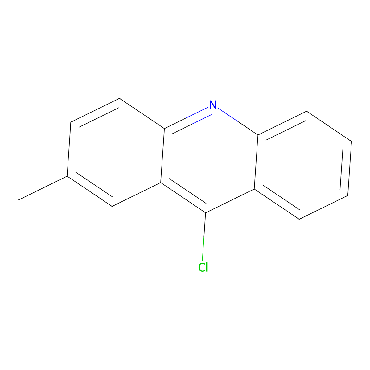 9-Chloro-2-methylacridine molecular structure, CAS 16492-09-4