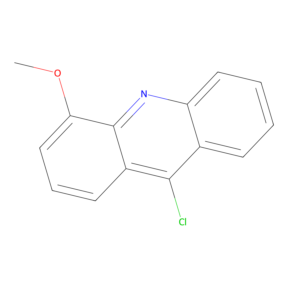 9-Chloro-4-methoxyacridine molecular structure, CAS 16492-15-2