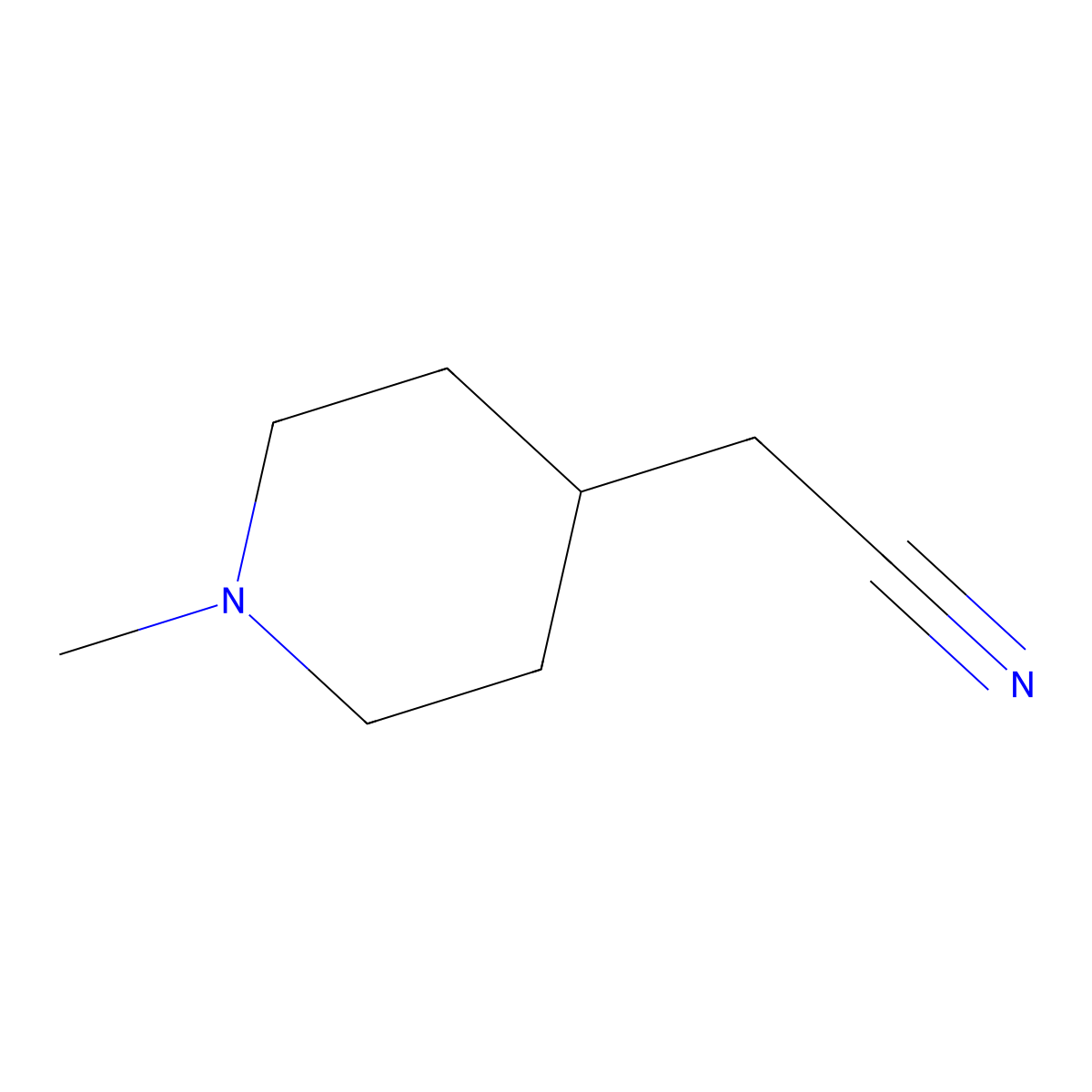 (1-Methylpiperidin-4-yl)acetonitrile molecular structure, CAS 164926-88-9