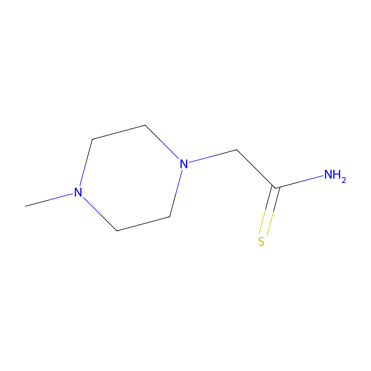 2-(4-Methylpiperazin-1-yl)ethanethioamide molecular structure, CAS 164926-91-4