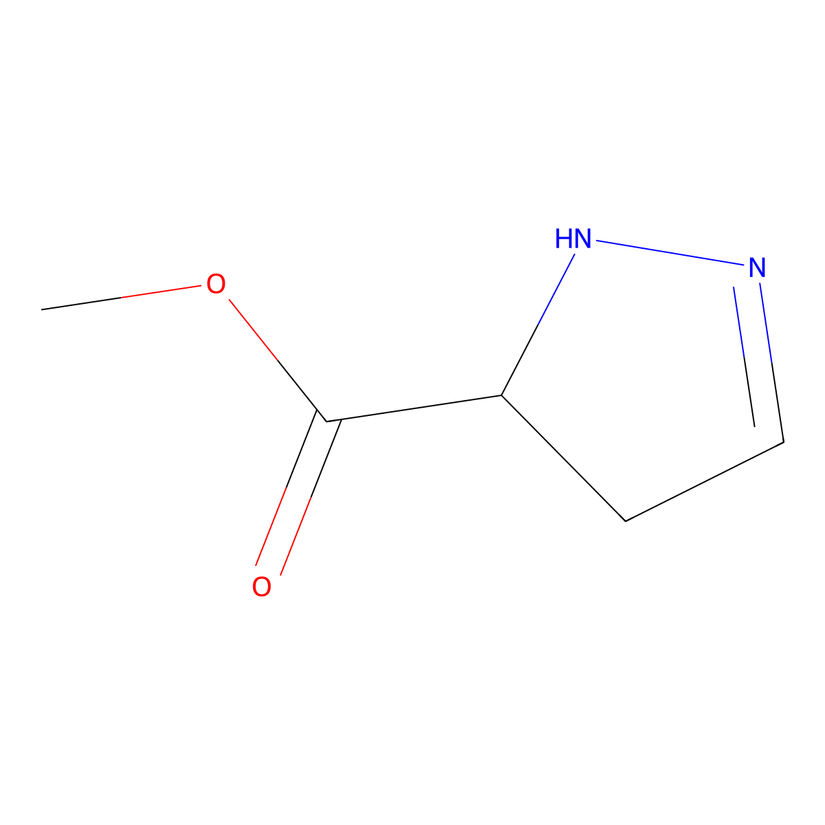 methyl 4,5-dihydro-1H-pyrazole-5-carboxylate molecular structure, CAS 164928-01-2