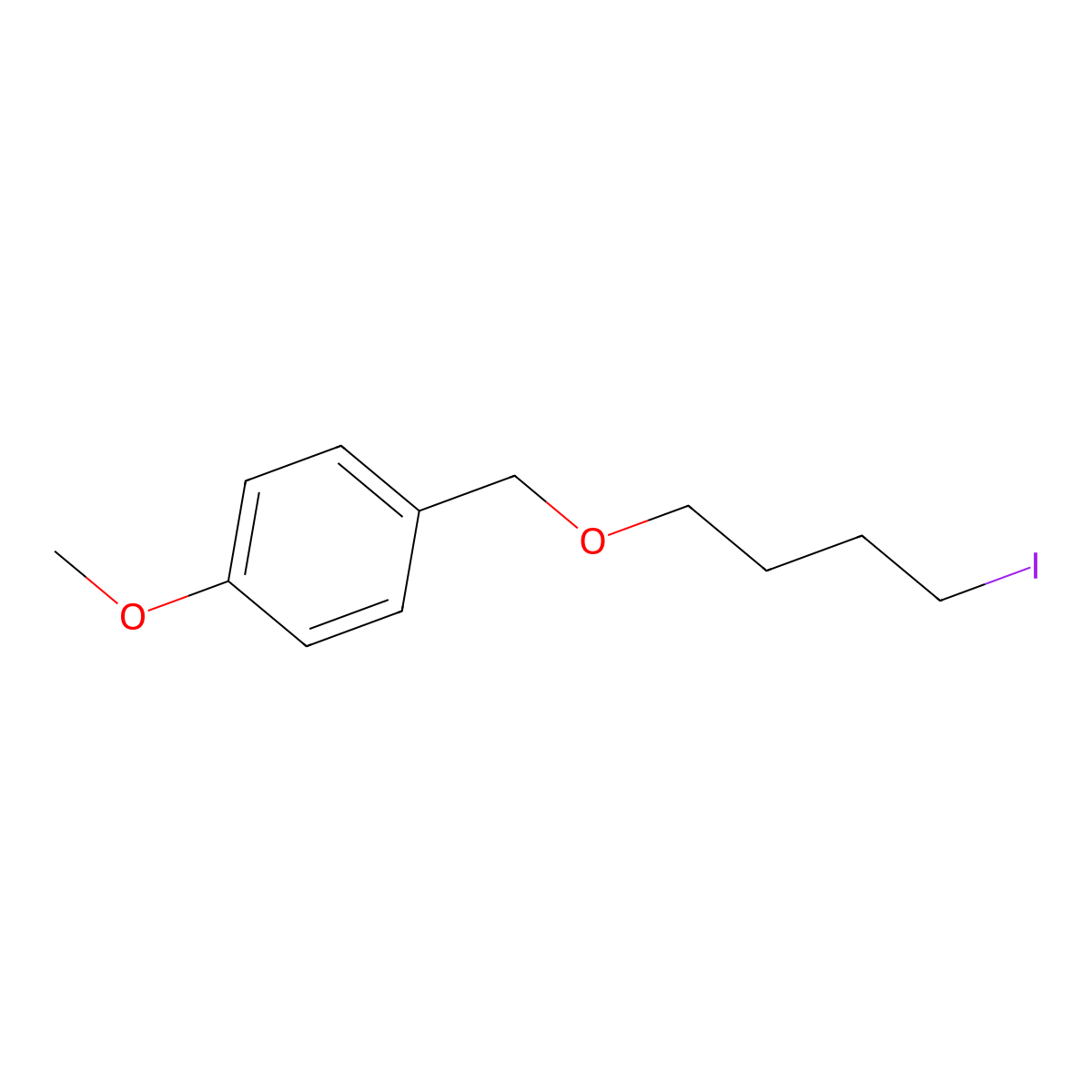 1-((4-Iodobutoxy)methyl)-4-methoxybenzene molecular structure, CAS 164933-38-4