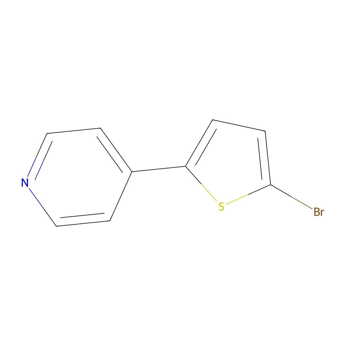 4-(5-Bromothiophen-2-yl)pyridine molecular structure, CAS 164936-60-1